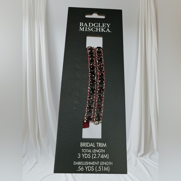 Badgley Mischka Jewelry - NEW- Badgley Mischka Red Rhinestone Bridal Trim